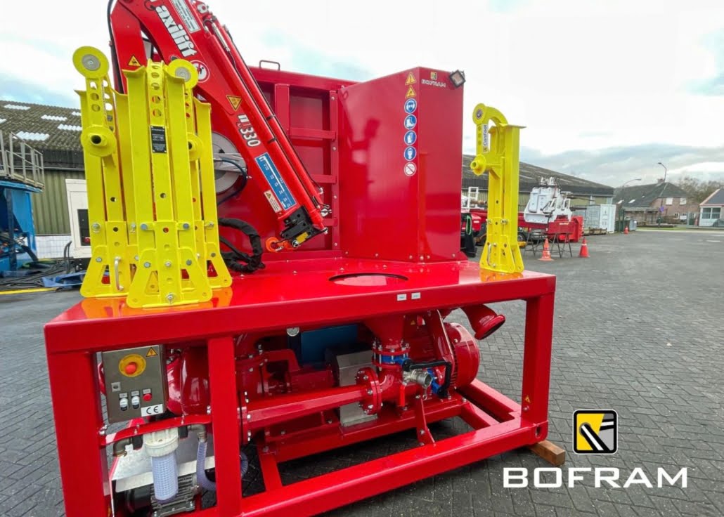 Bentonite mixer with crane | BFM 2500 EK | Bofram Techniek